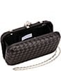 Antonio Melani Mini Weave Minaudiere Silver Metal Clutch, Color:Black - Image 2