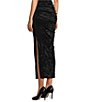 Antonio Melani Mischa Coordinating Flocked Mesh Ruched Side Maxi Skirt, Color:Black - Image 3