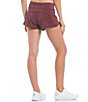 Color:Dark Mauve - Image 2 - Active Motion 4-Way Stretch Back Zipper Pocket Moisture Wicking Shorts