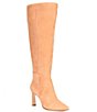 Color:Italian Clay - Image 1 - Nubuck Stellah Wide Calf Over-the-Knee Dress Boots