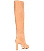 Color:Italian Clay - Image 2 - Nubuck Stellah Wide Calf Over-the-Knee Dress Boots