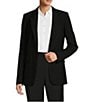 Antonio Melani Oaklynn Wool Notch Lapel Elastic Sleeve Coordinating Blazer, Color:Black - Image 1