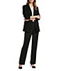 Antonio Melani Oaklynn Wool Notch Lapel Elastic Sleeve Coordinating Blazer, Color:Black - Image 3