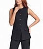 Antonio Melani Octavia Wool Blend Sleeveless Button Front Vest - Image 1