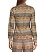 Antonio Melani Opal Crochet Wave Turtleneck Long Sleeve Coordinating Top - Image 2
