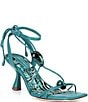 Antonio Melani Oriana Leather Marbled Ornamented Strappy Dress Sandals - Image 1
