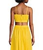 Color:Citron - Image 2 - Paige Cropped Square Neck Sleeveless Coordinating Blouse