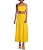 Color:Citron - Image 3 - Paige Cropped Square Neck Sleeveless Coordinating Blouse