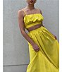 Color:Citron - Image 5 - Paige Long A-Line Coordinating Skirt