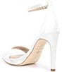 Color:White - Image 3 - Paislee Satin Ankle Strap Platform Dress Sandals
