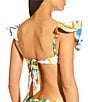 Antonio Melani Paisley Bonded Ruffle V-Neck Bralette Swim Top, Color:Multi - Image 2