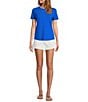 Antonio Melani Pamela Short Sleeve Knit Cotton Tee shirt, Color:Riptide - Image 3