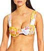 Antonio Melani Patchwork Floral Tripunto Underwire Bralette Swim Top, Color:Multi - Image 1