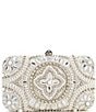 Color:White - Image 1 - Pearl Encrusted Beaded Clutch