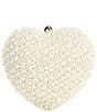 Antonio Melani Pearl Heart Minaudiere Novelty Clutch, Color:Ivory - Image 1