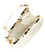 Antonio Melani Pearl Heart Minaudiere Novelty Clutch, Color:Ivory - Image 3