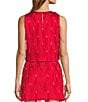 Antonio Melani Pippa Round Neck Feather Diamond Sleeveless Coordinating Blouse - Image 2