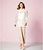Antonio Melani Priscilla Organza Sheer Long Sleeve Button Front Blouse, Color:White - Image 6