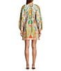 Antonio Melani Raffaella Printed Satin Tie Neck Long Sleeve Dress, Color:Multi Color - Image 2