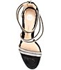 Color:Black - Image 5 - Reene Rhinestone Embellished Hotfix Metallic Leather Dress Sandals