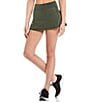 Color:Olive - Image 1 - Active Relaxed Stretch Mid Rise Mini Match Tennis Skirt