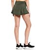 Color:Olive - Image 2 - Active Relaxed Stretch Mid Rise Mini Match Tennis Skirt