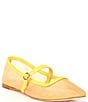 Color:Pollen Yellow - Image 1 - Remmie Mesh Mary Jane Flats
