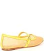 Color:Pollen Yellow - Image 2 - Remmie Mesh Mary Jane Flats