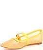 Color:Pollen Yellow - Image 4 - Remmie Mesh Mary Jane Flats