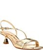 Color:Glimmer Gold - Image 1 - Rhea Metallic Leather Sandals