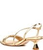 Color:Glimmer Gold - Image 3 - Rhea Metallic Leather Sandals