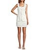Antonio Melani Rhea Linen Blend Square Neck Sleeveless Faux Button Front Romper, Color:Ivory - Image 1