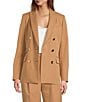 Antonio Melani Rivera Notch Collar Long Sleeve Button Front Coordinating Blazer, Color:Camel - Image 2