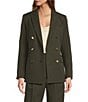 Antonio Melani Rivera Notch Collar Long Sleeve Button Front Coordinating Blazer, Color:Hunter - Image 2
