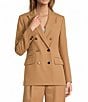 Antonio Melani Rivera Notch Collar Long Sleeve Button Front Coordinating Blazer, Color:Camel - Image 1