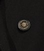 Antonio Melani Coordinating Riviera Ponte Twill Notch Lapel Long Sleeve Button Front Long Line Blazer, Color:Black - Image 5