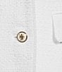 Color:White - Image 5 - Riviera Tweed Notch Lapel Long Sleeve Blazer Jacket
