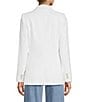 Color:White - Image 2 - Riviera Tweed Notch Lapel Long Sleeve Blazer Jacket