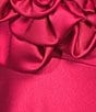 Antonio Melani Rosalea Rosette Satin Halter Dress, Color:Raspberry - Image 4