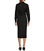 Antonio Melani Roxanne Point Collar Long Sleeve Ruched Tie Waist Button ...