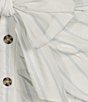 Color:White/Mist - Image 3 - Roxanne Long Sleeve Point Collar Button Front Linen Dress