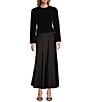Antonio Melani Rue Velvet Button Front Puff Long Sleeve Jacket, Color:Black - Image 3
