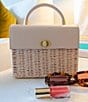 Antonio Melani Sadie Flap Straw Crossbody Bag, Color:Cameo - Image 5