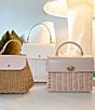 Antonio Melani Sadie Flap Straw Crossbody Bag, Color:Cameo - Image 6