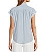 Color:Mist - Image 2 - Samantha Collared Short Sleeve Button Front Blouse