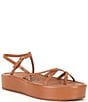 Color:Acacia Tan - Image 1 - Sawyer Platform Leather Wedge Sandals