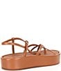 Color:Acacia Tan - Image 2 - Sawyer Platform Leather Wedge Sandals