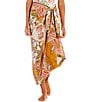 Color:Multi - Image 1 - Scarf Print Classic Tie Pareo Sarong Swimsuit Cover-Up