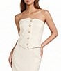 Antonio Melani Scottie Woven Divet Neckline Sleeveless Button Front Coordinating Vest - Image 1