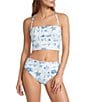 Antonio Melani Seashell Gallery Detachable Halter Strap Bandeau Swim Top & High Waist Swim Bottom - Image 1